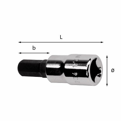 SET CHIAVI BUSSOLA LUNGHE DA 1/4 CHROME VANADIUM 6-13MM 8PZ CANDELETTE