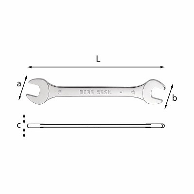 SERIE SET 12 CHIAVI INGLESI a FORCHETTA da 6 a 22 mm COMBINATE FISSE  METRICHE